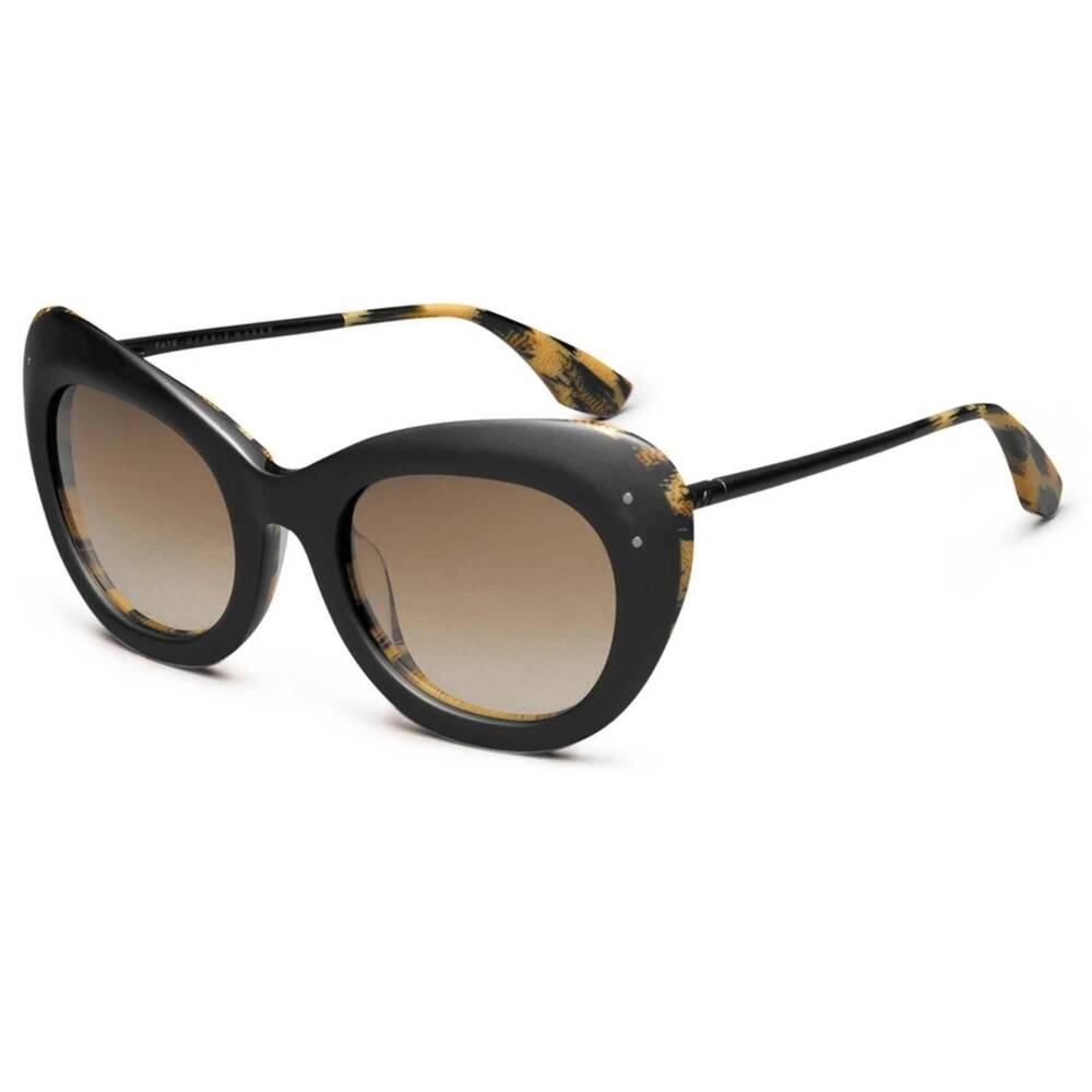 NEW IVI VISION women's faye sunglasses in matte black - leopard